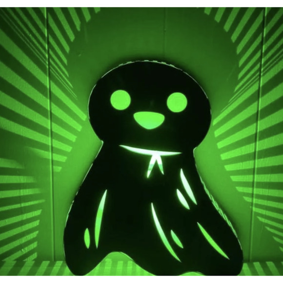 Target Other - Hyde & Eek LED Backlit Flicker Ghost Sign Halloween Novelty Silhouette Light NEW